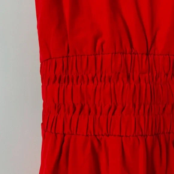 A New Day Tomato Red Sleeveless Criss Cross Back Dress Size Small - Picture 6 of 8